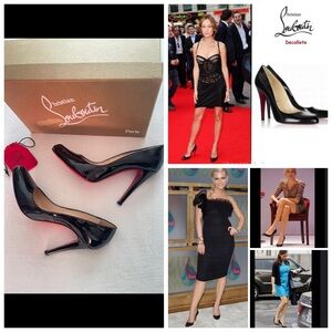 Christian Louboutin Black Red Heels Stiletto Design